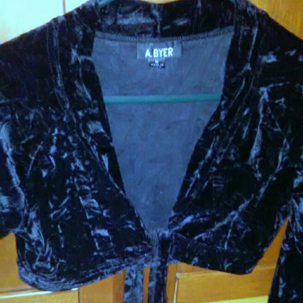 Panne CRUSHED VELVET bell sleeves SHRUG